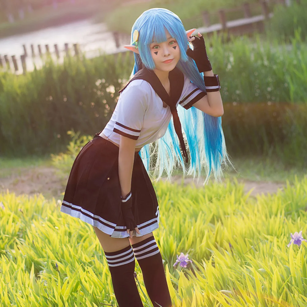 VEVEFHUANG Anime мир аоту cosplay Anlijie lemon cos мультфильм JK японская школьная форма Harajuku Сейлор
