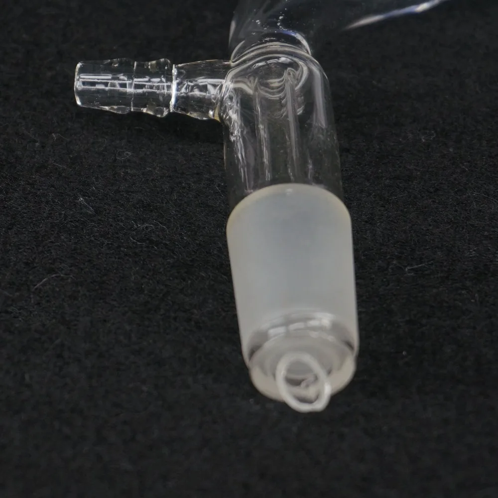 19/26 Joint стеклянный вакуумный приемник адаптер лабораторная лаборатория Science 105 градусов изгиб