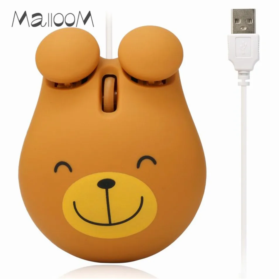 Malloom 1200 dpi Проводные оптические Игры мышь милые животные мыши USB мышь геймер для ПК ноутбук мышь дропшиппинг
