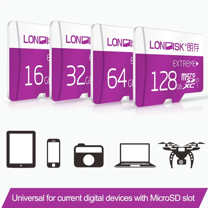 Londisk Горячие Продажи Карта Micro Sd 64 ГБ 128 600X Высокоскоростной 80 МБ/С. UHS 1 Class10 Флэш