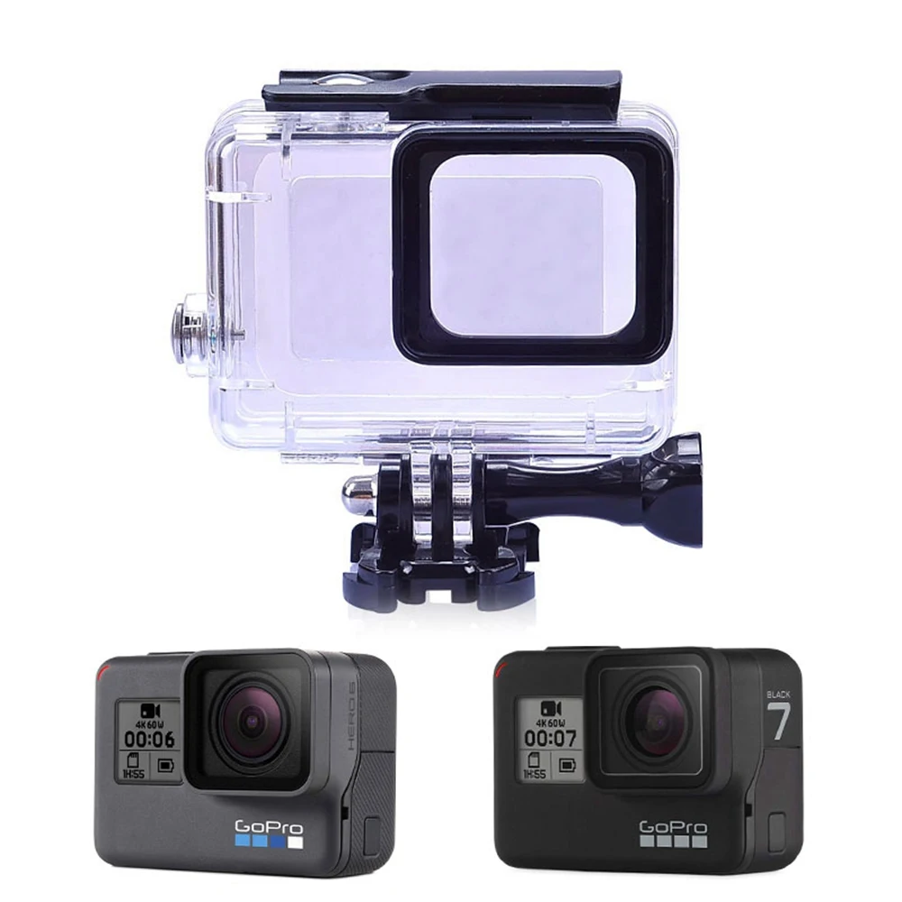 Акриловый водонепроницаемый чехол для Gopro Hero 5/6/7 Черные Аксессуары дайвинга
