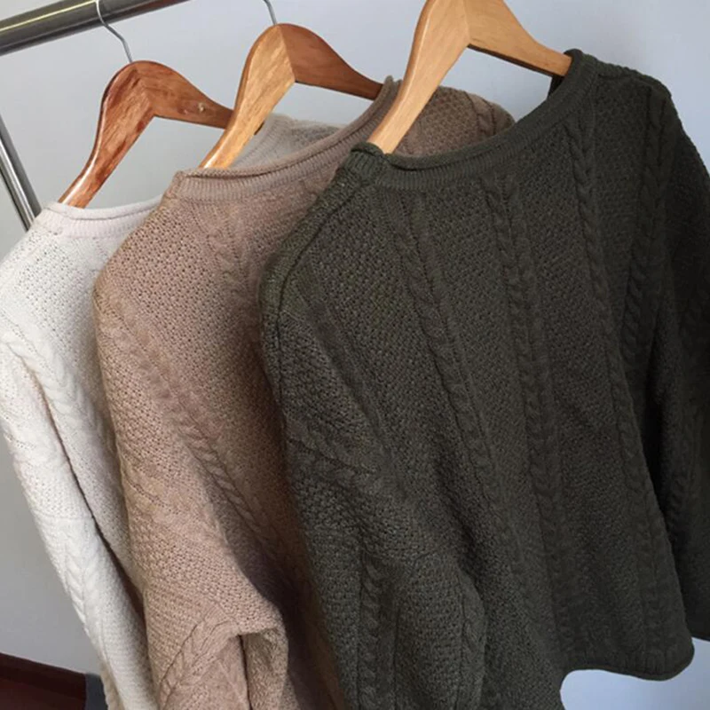 Casual Women Clothing Female Solid Color O-Neck Long Sleeved Knitted Sweater Soft Pullovers Fashion 3 Colors | Женская одежда