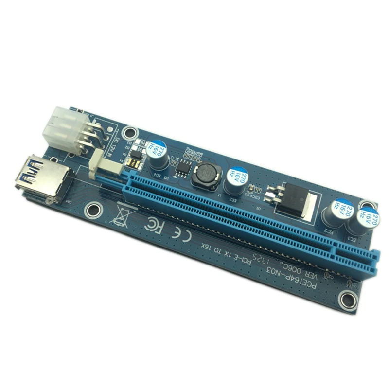 Usb 3 0 Mini Pci E к Pcie Express 1X 16X расширитель переходника адаптера Sata 6Pin 60 см кабель