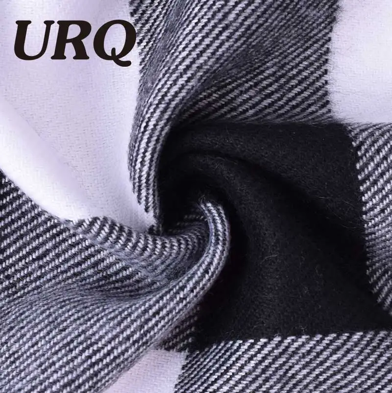 Мягкий кашемировый шарф URQ для мужчин и женщин унисекс клетчатые шарфы мужской