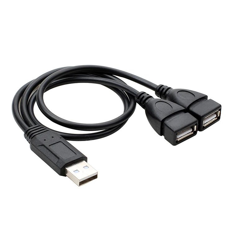30 см USB 2 0 A Male к Dual Female Jack Y разветвитель концентратор шнур питания кабель
