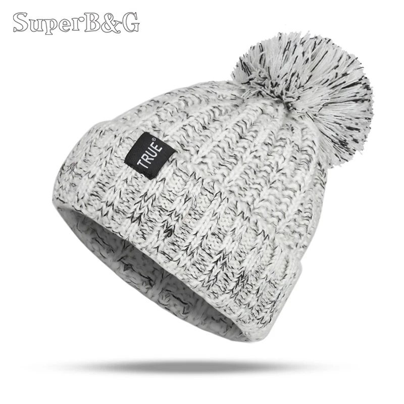 SuperB&G модная зимняя шапка женская Skullies шапочки зимняя шапка Для женщин Для мужчин теплая шапка Шапочка вязаная Кепки s Открытый для отдыха теплые Кепки шапка женская зимняя