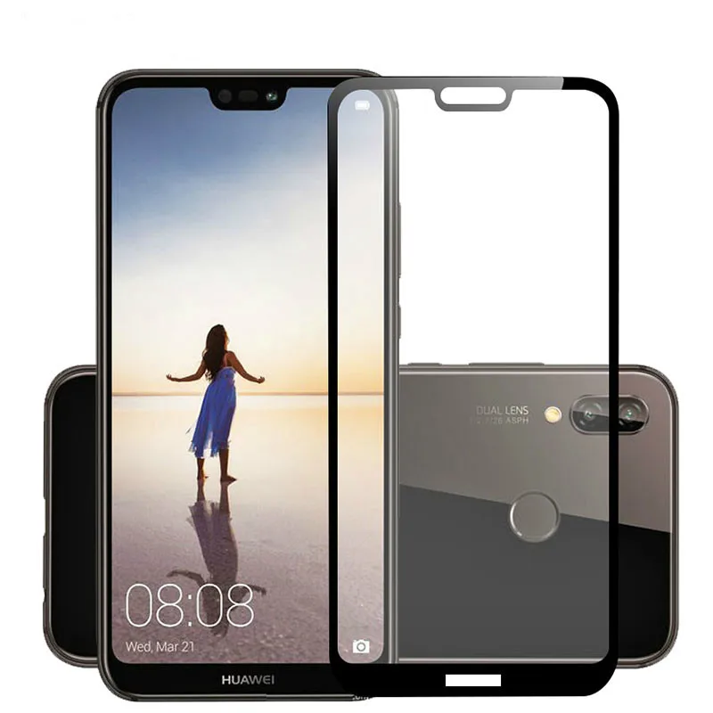 Для huawei P20lite защитная пленка из закаленного стекла с противоударным полным