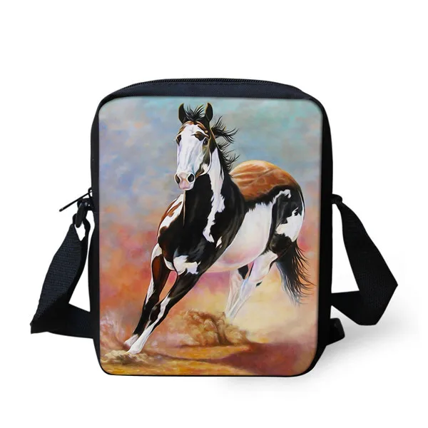 FORUDESIGNS/Crazy 3D Horse мужские сумки-мессенджеры детские маленькие сумки через плечо для мальчиков и женщин дизайнерские мини сумки через плечо с клапаном - Цвет: W734E