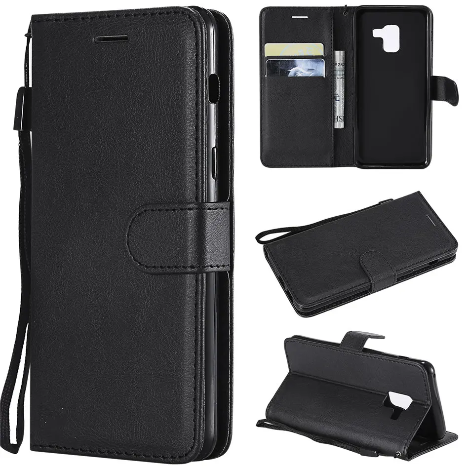 Новые однотонные Цвет чехол для Fundas samsung Galaxy S9 S8 A6 A8 плюс S7 S6 S5 S4 A3 A5 бумажник чехол кожаный чехол P06F