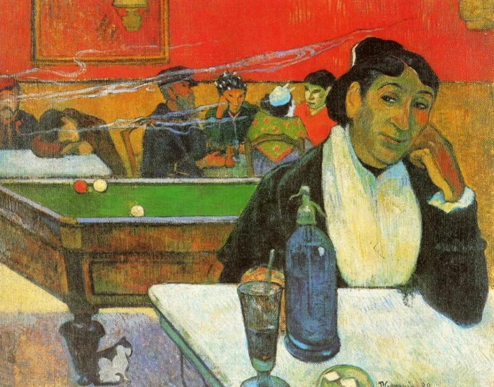 High quality Oil painting Canvas Reproductions NIght Cafe in Arles (Madame Ginoux) (1888) by Paul Gauguin hand painted | Дом и сад