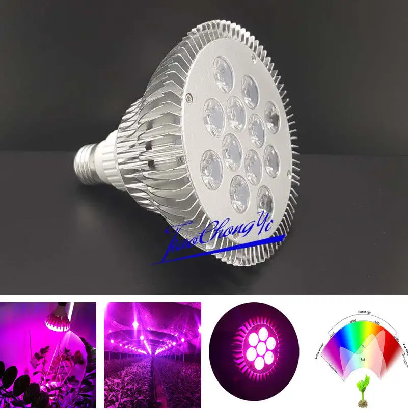 

E27 PAR38 Par38-12x2 LED Indoor Light Bulb Dimmable 380-840NM full spectrum LED