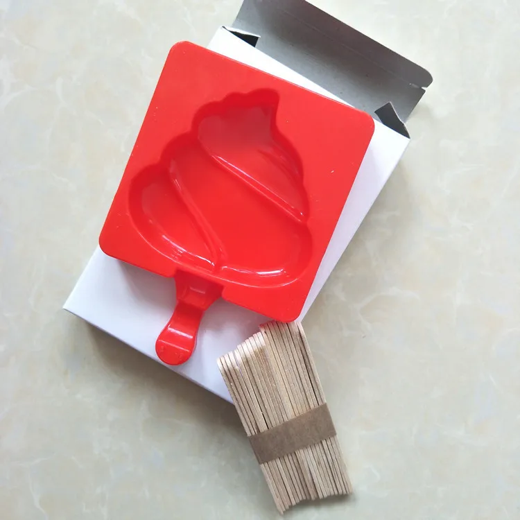 Diy самодельная форма для льда Милая мультяшная мороженого смайлик силиконовая