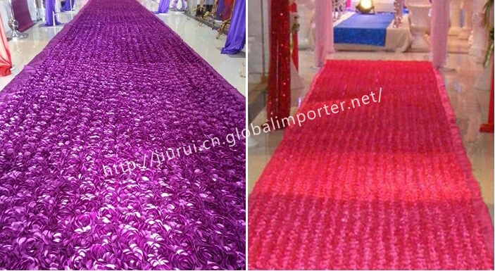 Атласная трехмерная розетка для сцены украшение дорожной дорожки свадебной