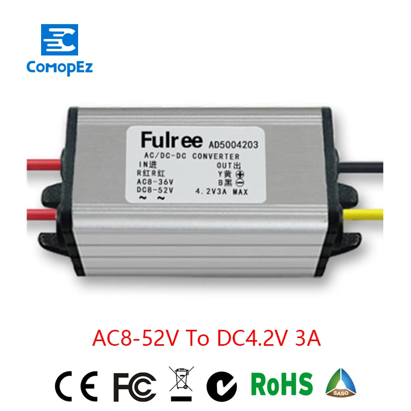 Преобразователь питания DC/DC понижающий 8-52 в к DC 4.2V3A водонепроницаемый модуль