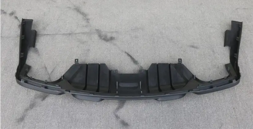 Черная Праймер искусственная кожа 4 выхода Автомобильный задний бампер спойлер