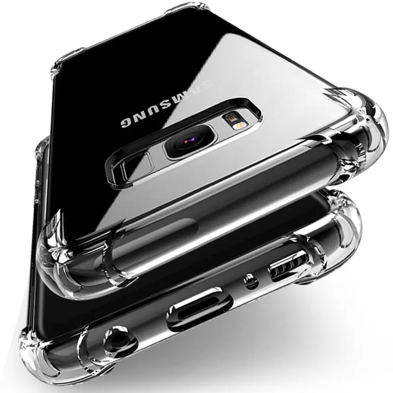 

Shockproof Case for Samsung Galaxy Note 10+ Case Silicone Clear Cover for Samsung Galaxy S7edge S8 S9 S10 Note 10 Plus Case Soft