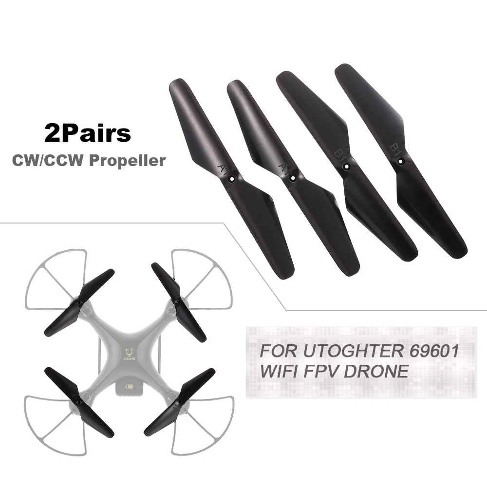 2 пары CW CCW RC Пропеллер для дрона лезвия Utoghter 69601 Wifi FPV Дрон Квадрокоптер|Детали и
