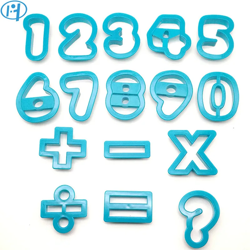 

NEW 16pcs Numbers Cookie Cutter Set Digital Biscuit Mold Symbol Cutter Plastic Cake Mold Cake Decorations Funny Cookie Supplies