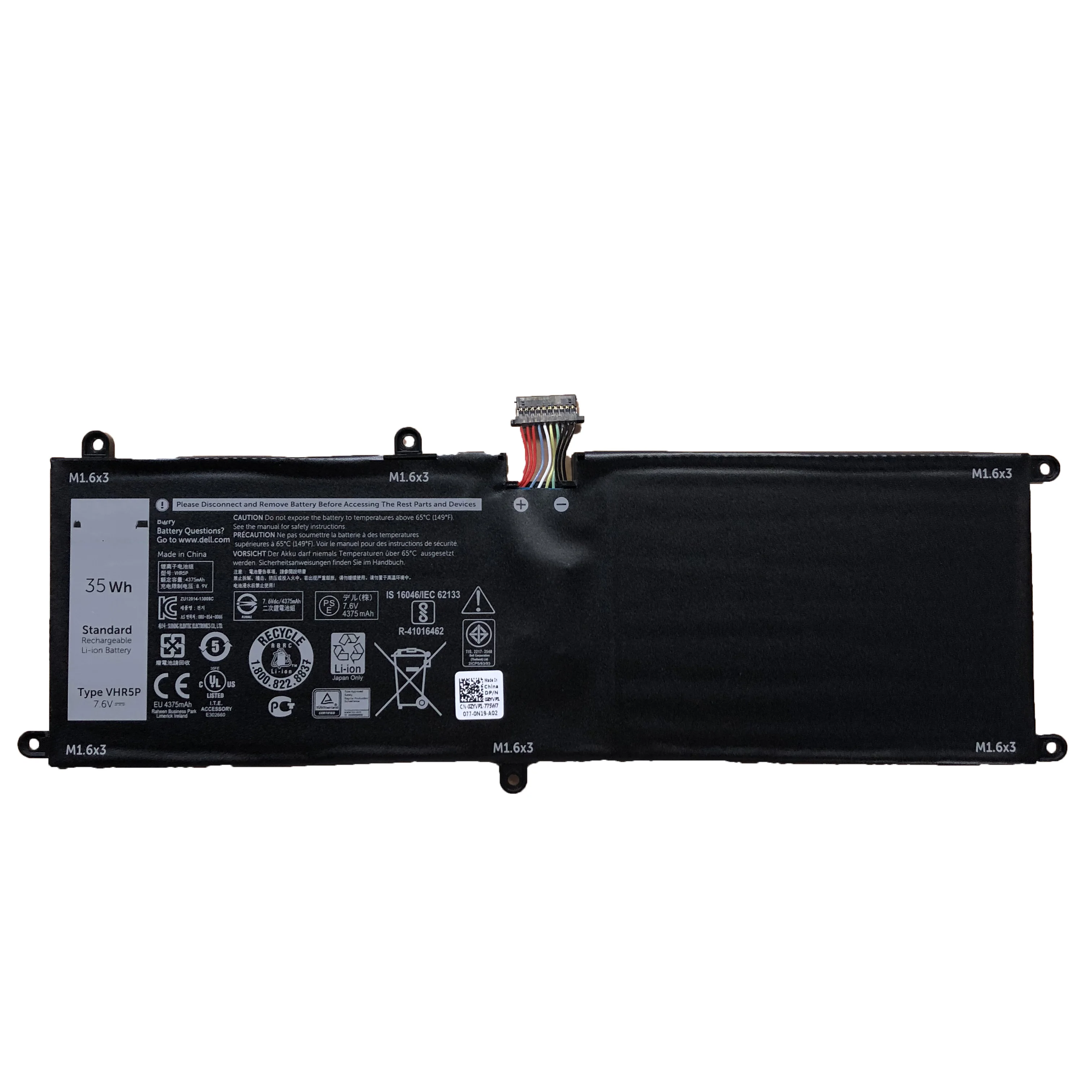 7 6 V 35wh VHR5P оригинальный Аккумулятор для ноутбука DELL Latitude 11 5175 XRHWG 0XRHWG