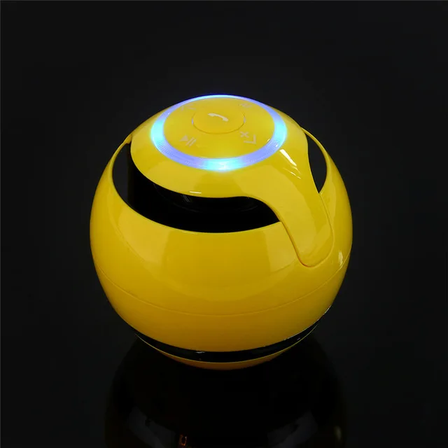 Yellow Портативная колонка Bluetooth динамик беспроводной шар мини Handfree TF FM радио с микрофоном MP3 Глобус аудио звуковая коробка для телефона ПК - Цвет: Yellow
