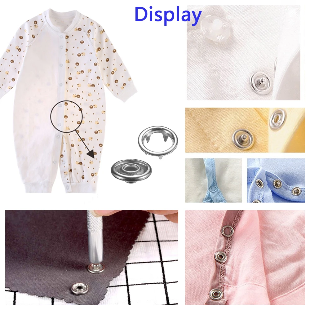 Urijk DIY 200 шт латунные кнопки крепежа и оснастки плоскогубцы Набор для шитья Крафта