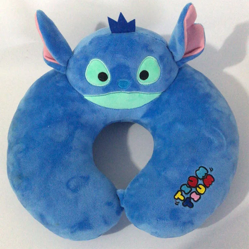 Disney Stitch Микки Минни Маус пух KT Tusm мультяшная u-образная подушка для вождения обеденная подушка для шеи подарок на день рождения 30x30 см - Цвет: 11