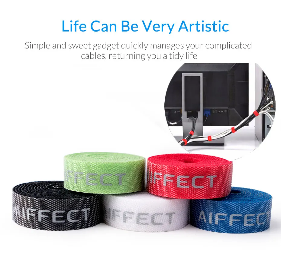 AIFEECT 5 шт. нейлоновый сматыватель кабеля Кабельный органайзер кабельный провод управление проволокой протектор стяжки обернутый шнур линия многоразового сматывания проводов