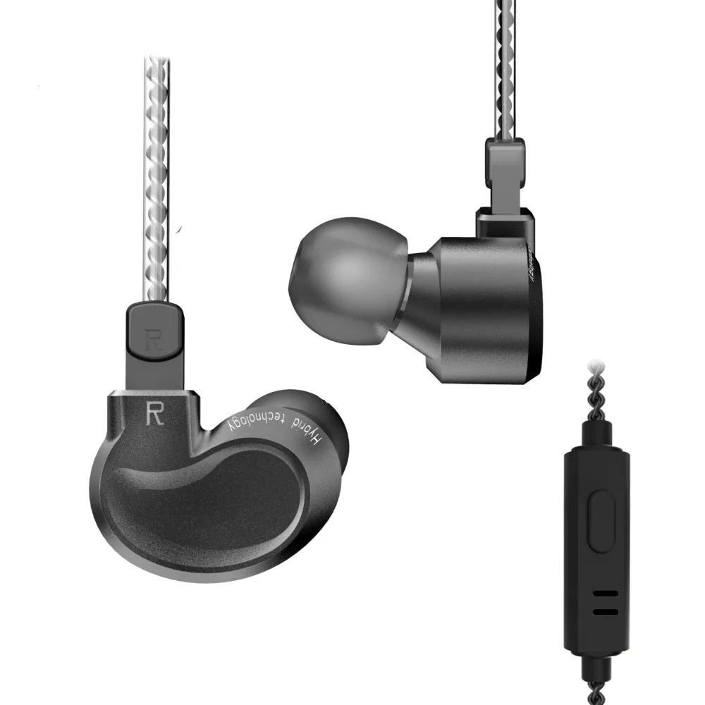 Yinyoo NY-06 2DD+1BA HIFI DJ Monitor Headphone Hybrid In Ear Earphone Running Sport hook Headset Earbud Good Bass | Электроника