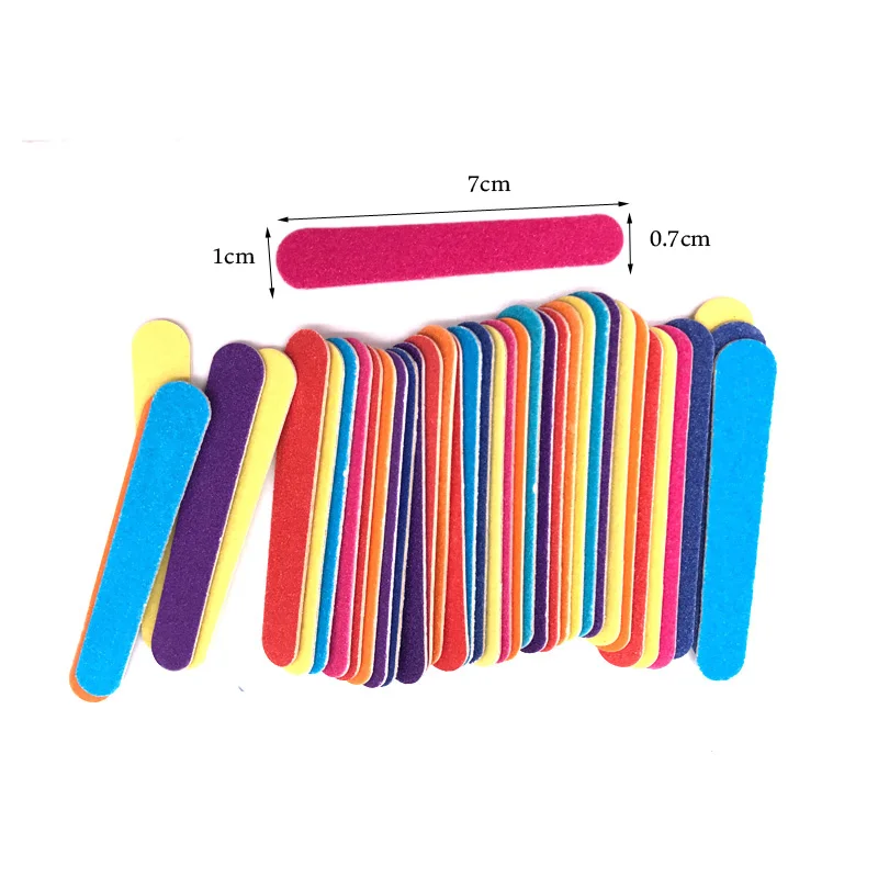 Цветные деревянные пилки для ногтей 100 шт. пилка дизайна инструменты маникюра и