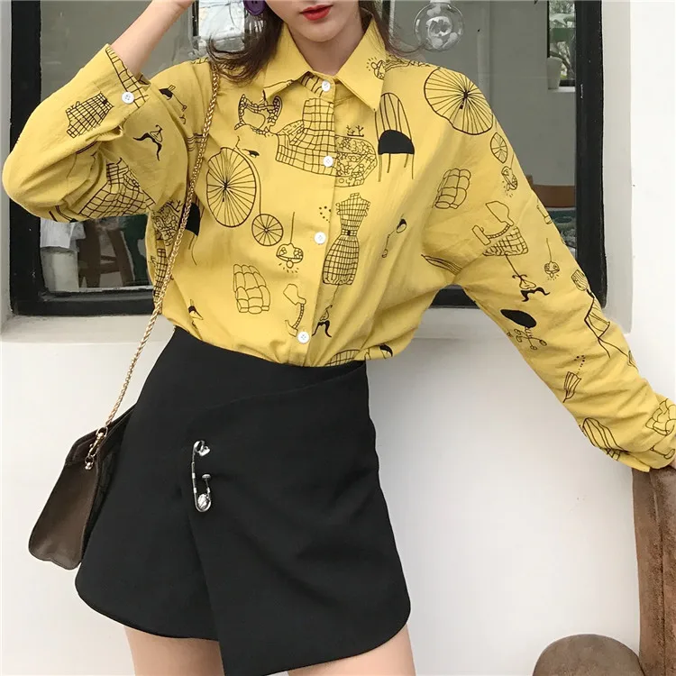 Женская блузка Missoov Повседневная рубашка большого размера на весну | одежда