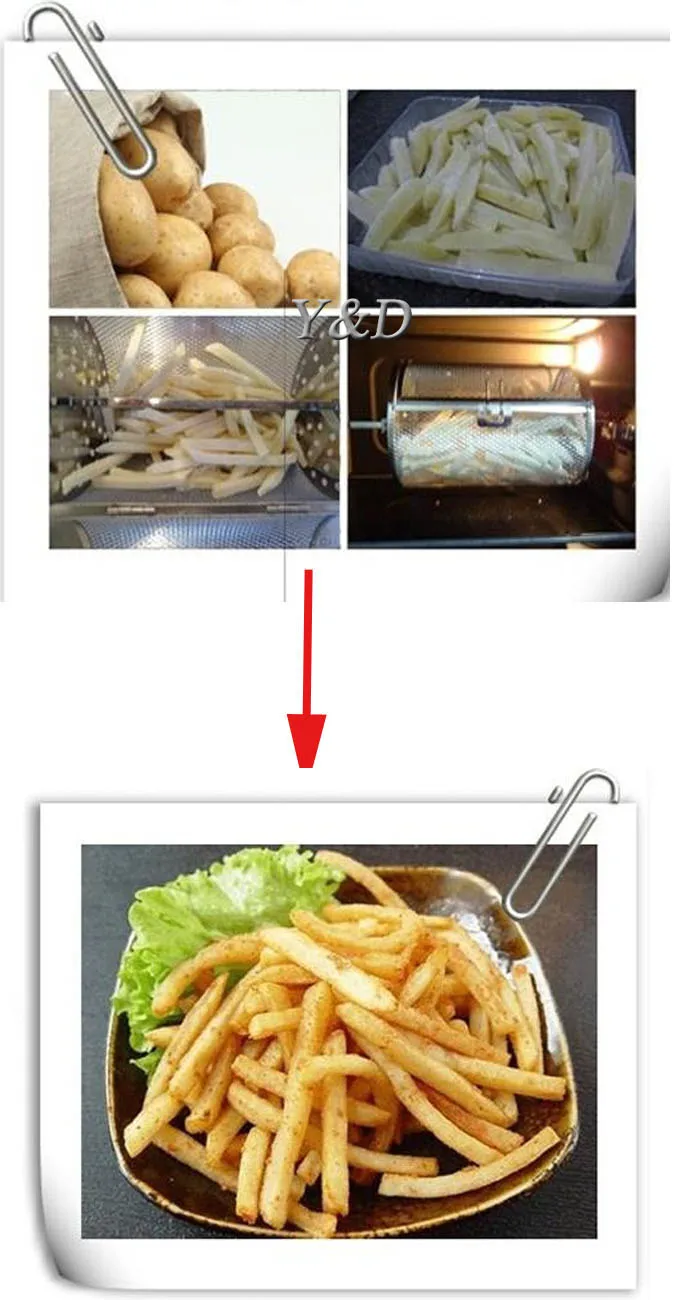 6 дюймовый барабан детали для духовки из нержавеющей стали клетка гриля