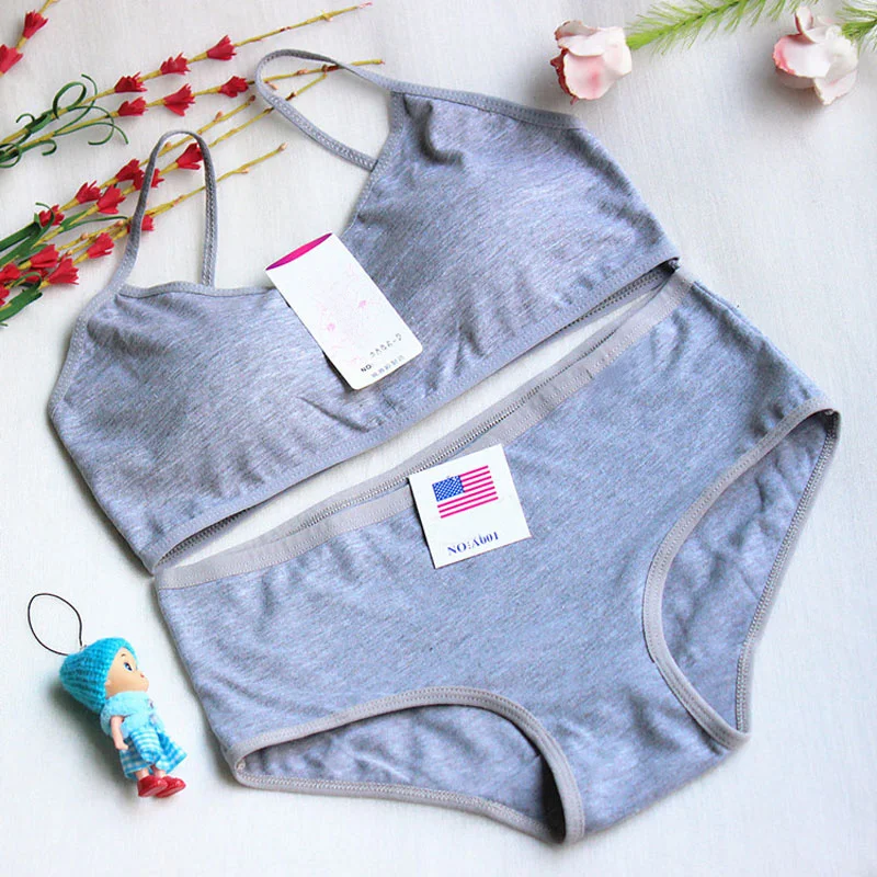 Слинг девочки подростки комплект нижнего белья Бельё для подростка бюстгальтер