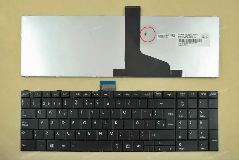 Новая испанская клавиатура SP Teclado для ноутбука Toshiba Satellite C870 C870D C875 C875D черная WIN8 |
