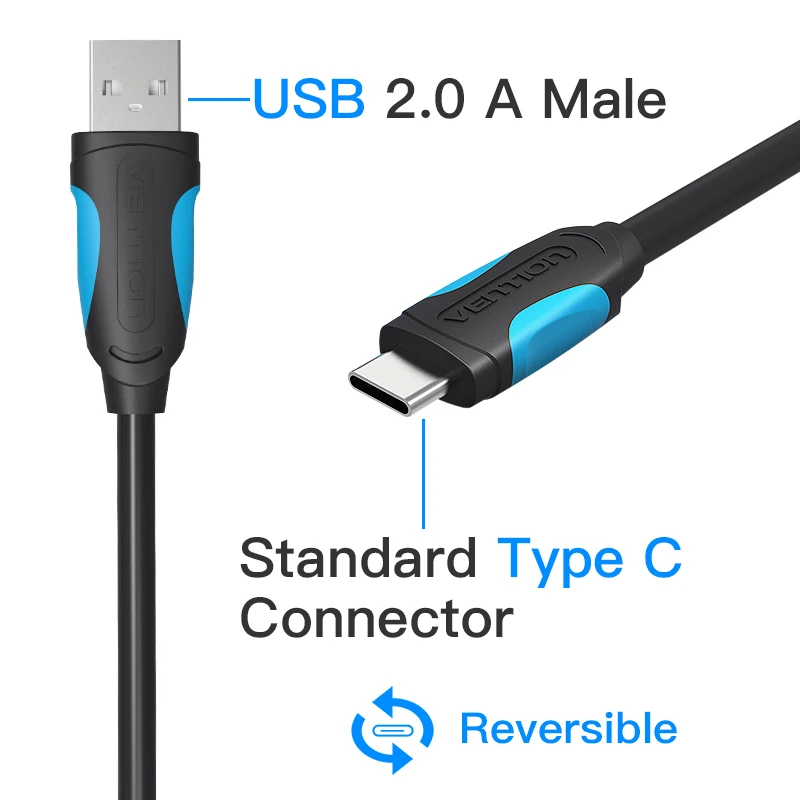 Vention usb type-C кабель для быстрой зарядки 2A USB 3,1 USB C кабель для передачи данных usb type-C зарядный кабель для samsung S8 Xiaomi huawei LG