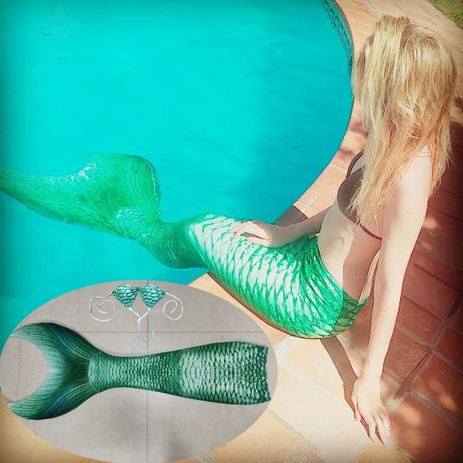 Новинка индивидуальный детский и взрослый костюм Русалочки с моноластами