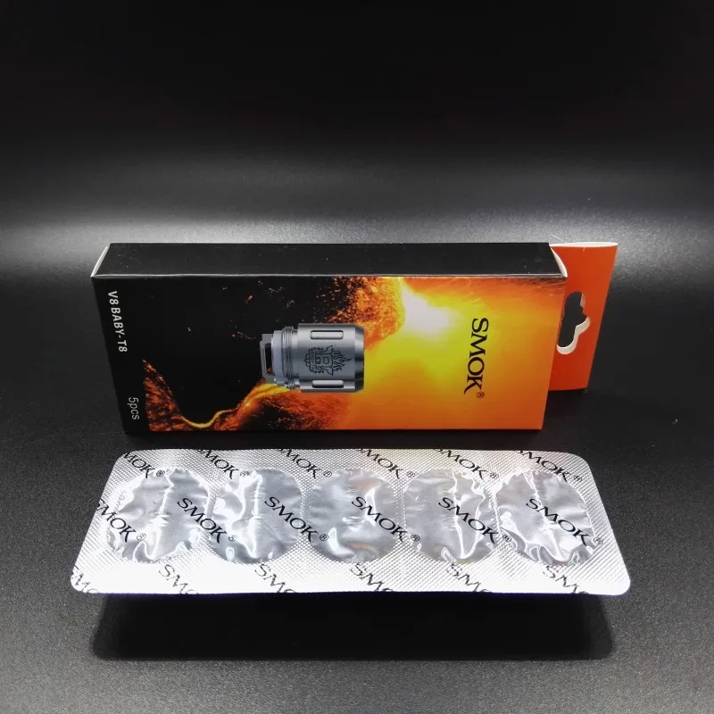Оригинальный cigarro Eletrônico vaporizador SMOK катушки TFV8 маленьких T8 V8 испаритель для VAPE
