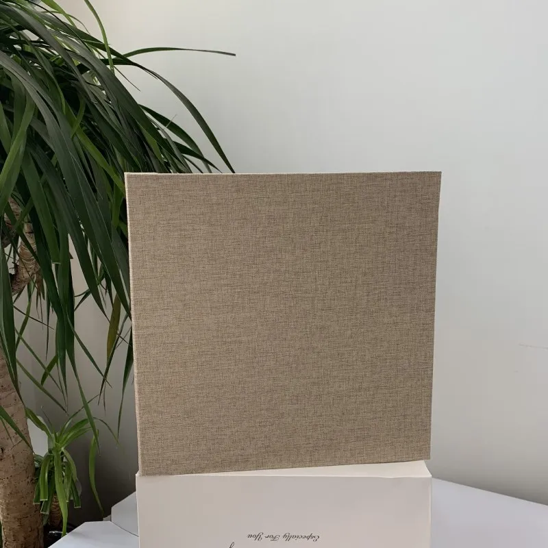 12 inch black card Простой льняной фотоальбом тип пасты Failm DIY творческая пара Романтический Eetro семейный Выпускной альбом подарок - Цвет: 12 inch black card