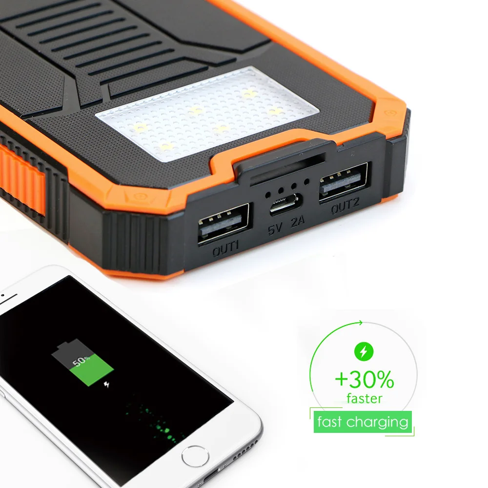 X-DRAGON мульти-банк функциональной способности 15000mAh Поддержка запасной Солнечный зарядка с двойным USB для смартфонов iPhone