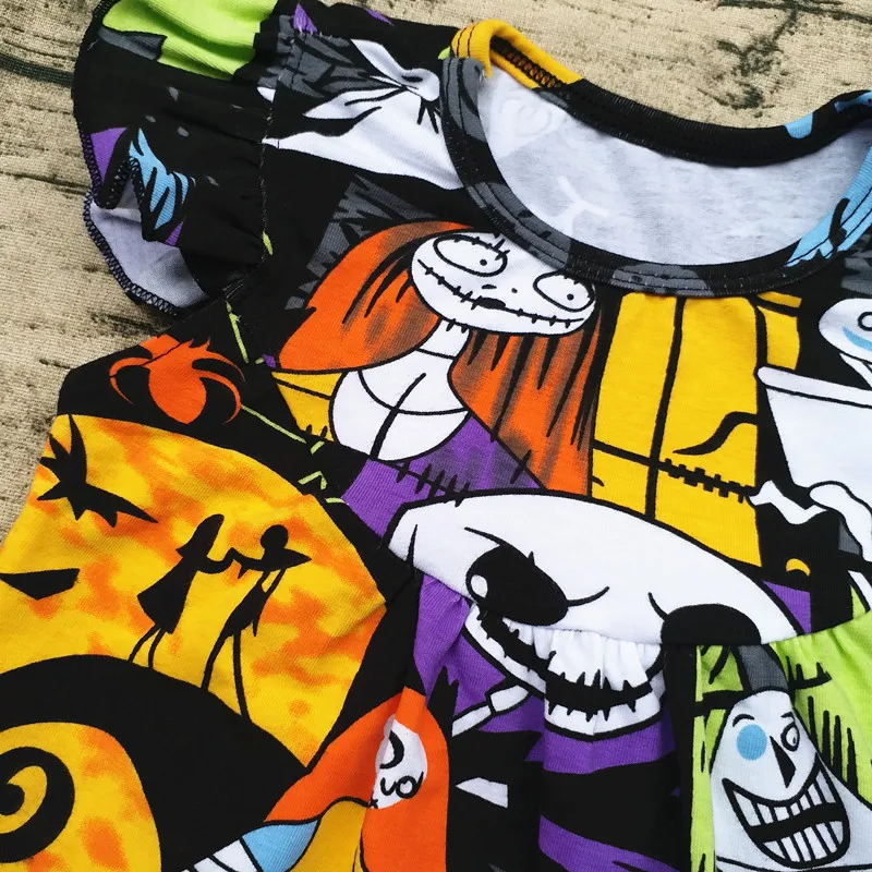 AICTON/бутик Комплект одежды с оборками для малышей Топ на Хэллоуин Рубашки