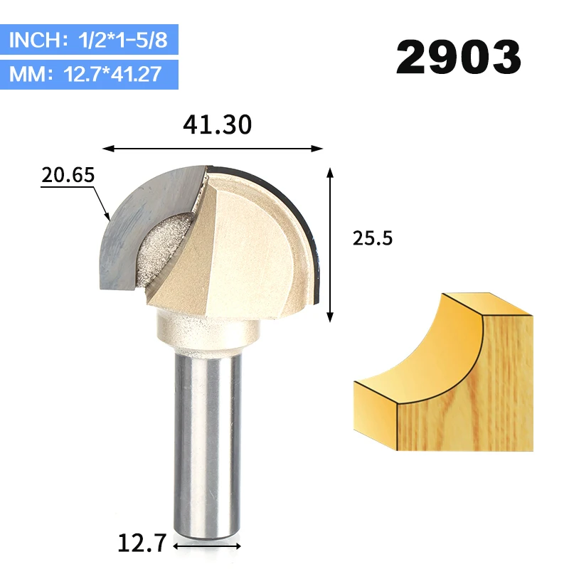 2903 HUHAO 1 шт., двойная фреза для отделки кромки, долота для дерева, долота, карбид вольфрама, деревообрабатывающий концевой фреза 1/" 1/4", хвостовик, фреза - Длина режущей кромки: 2903