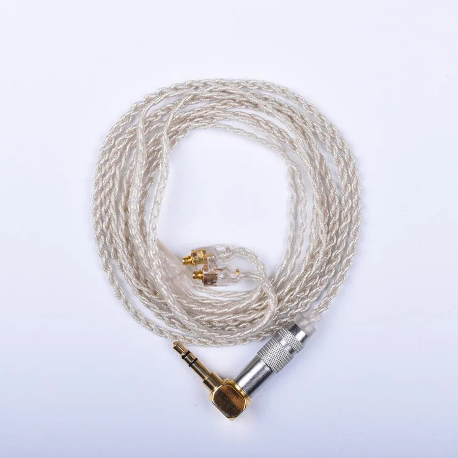 DIY Replacement MMCX Cable for Shure SE215 SE425 SE535 SE846 Earphone Silver Plating Line Headphone Wire with Heat Shrink Tubing |