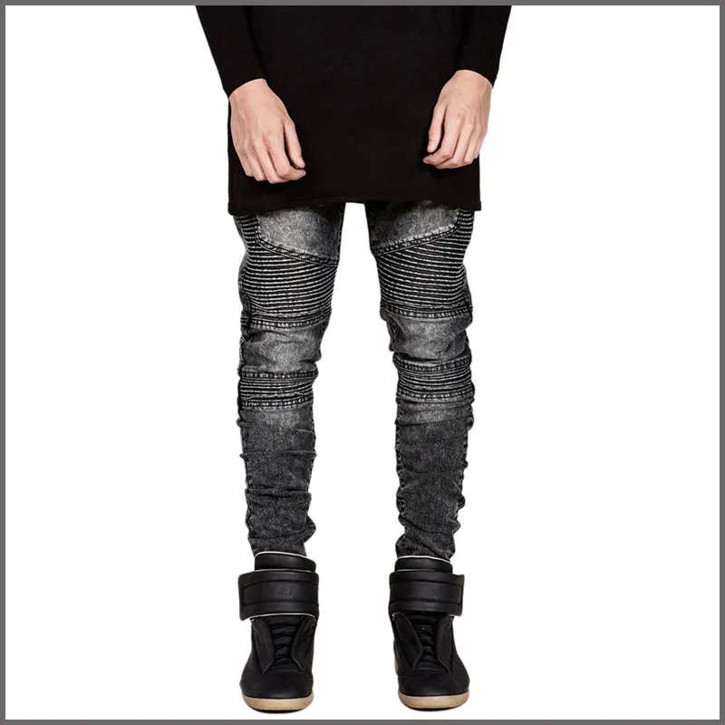 Новый Локомотив Брюки мужские Сложите Slim Fit Micro Тонкие Узкие Джинсы | Мужская