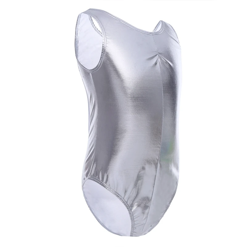 2017 Kids Girls Ballet Dress Baby Children Sleeveless Shiny Patent Leather Dance Gymnastics Leotard SZ 5-14Y | Детская одежда и