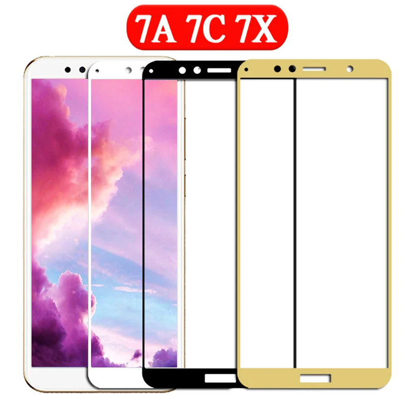 Защитное стекло на телефон honor 7a для huawei 7c 7x pro 7 a c x чехол Защита экрана Защитная