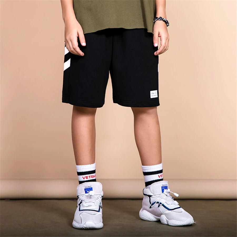 Boys pants sports summer 2019 kid clothes spor tayt leggings short black green streetwear kids boys 10 years |