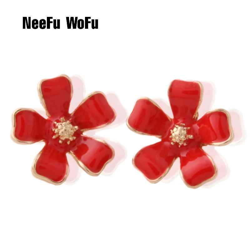 NeeFu WoFu красивые серьги-гвоздики серьги цветы Прямая продажа с фабрики свадебные