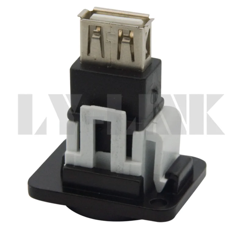 D Тип Металлический USB 2,0 гнездовой разъем