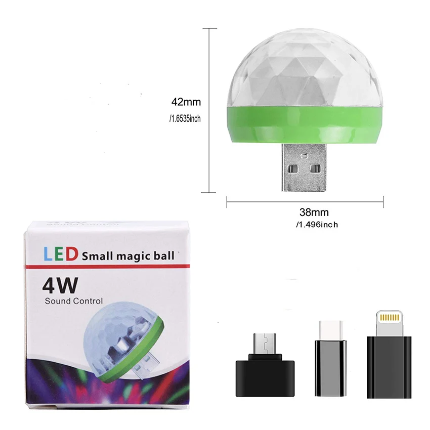 Мини USB светодиодный светильник для рождественской вечеринки портативный