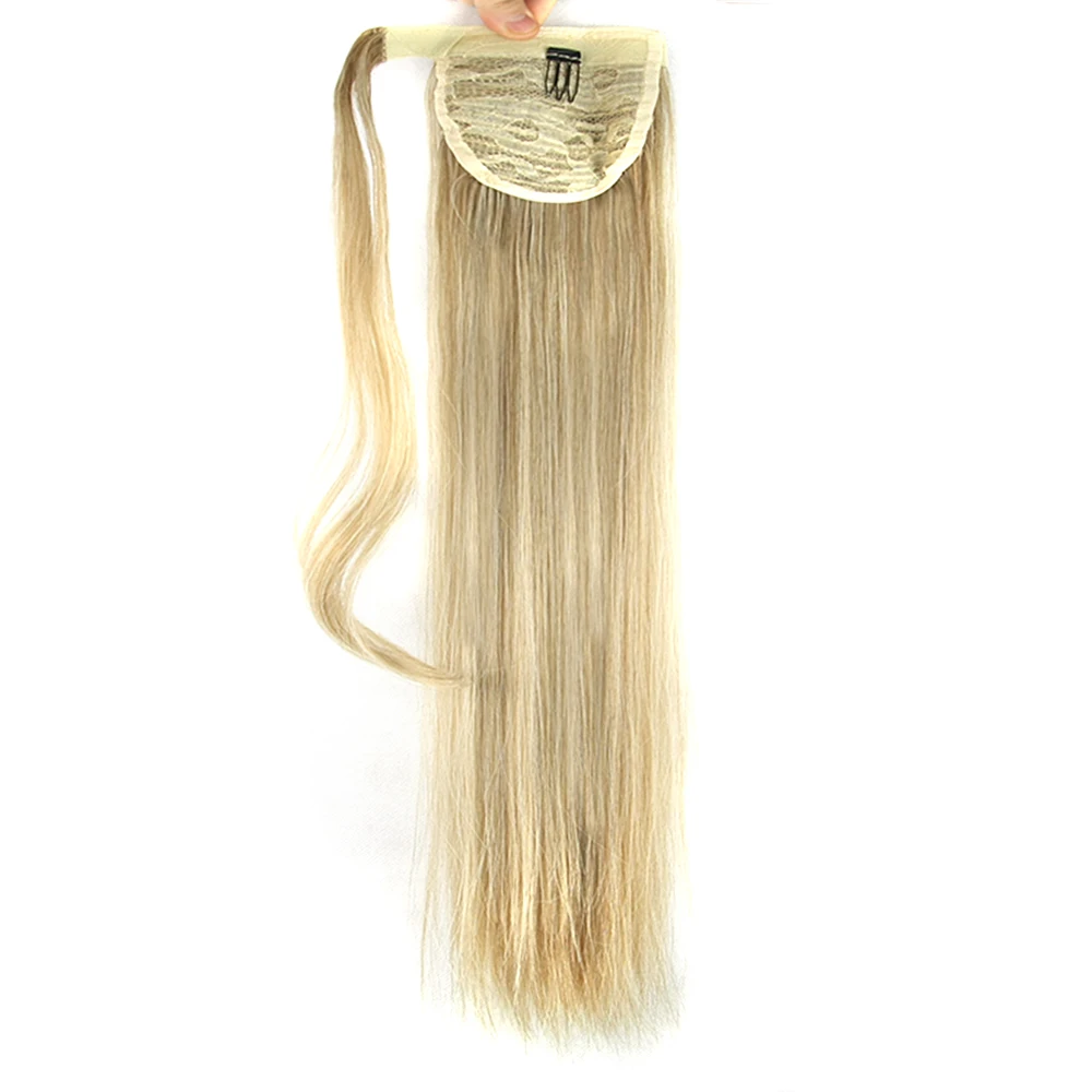 Soowee Blonde Synthetic Hair Wrap Ponytail Pony Tail False Clips In Hair Extensions Ponytails Fairy Tail for Black Women
