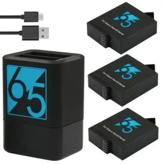 1Charger 3Battery Go Pro hero 5 батарея 2-слот, зарядное устройство для GoPro hero 7 hero 6 hero 5 hero 7 6 5 Black bateria аксессуары для спортивной камеры - Цвет: 1Charger 3Battery